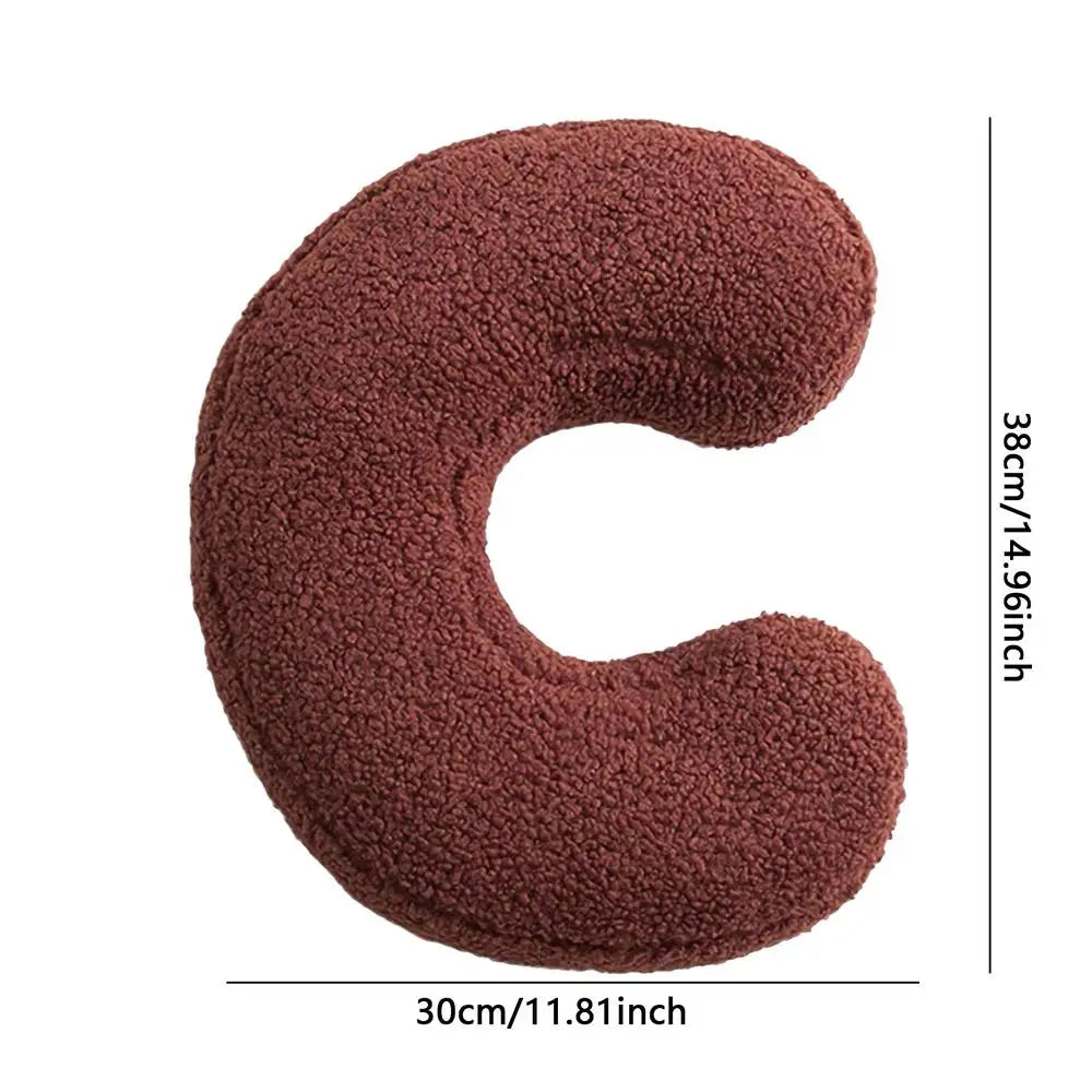 Soft Initial Throw Cushion Plush English Alphabet