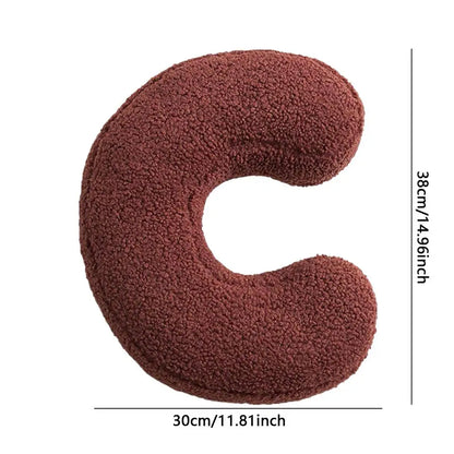 Soft Initial Throw Cushion Plush English Alphabet