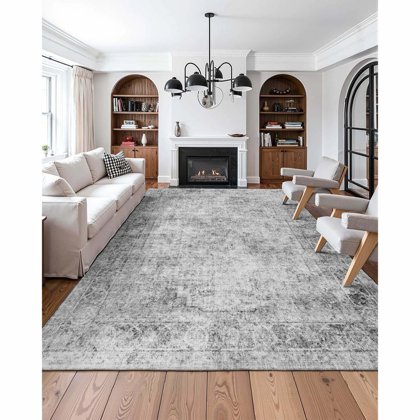 9 x 12 ft Large Washable Boho Rug Non-Slip