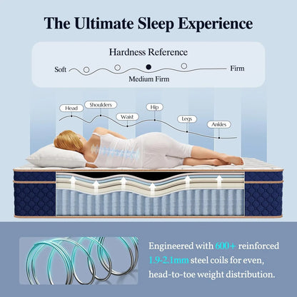 12"14"16" Full Queen King Size Hybrid Mattress