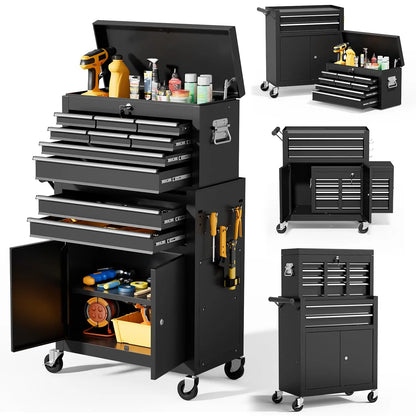10-Drawer Rolling Tool Chest with Wheels
