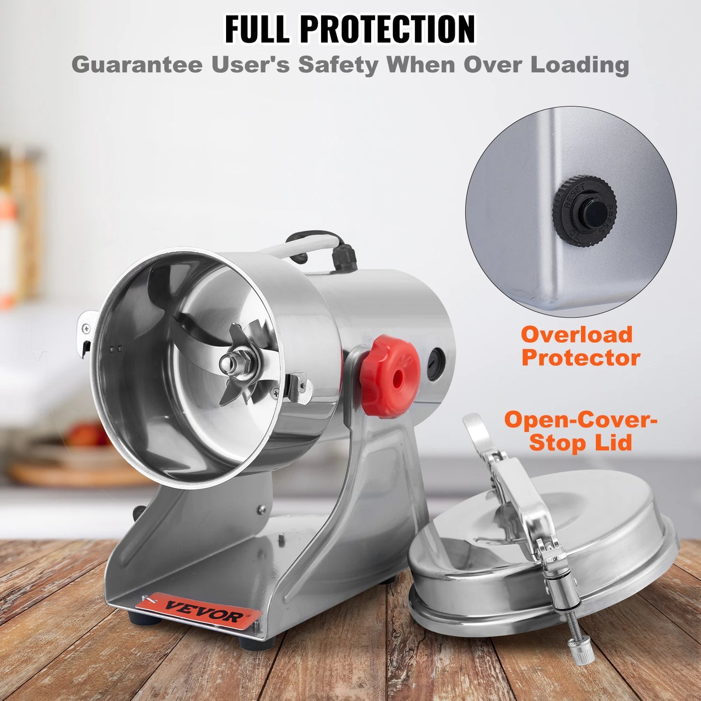 SucceBuy 150-2500g Electric Grain Mill Grinder