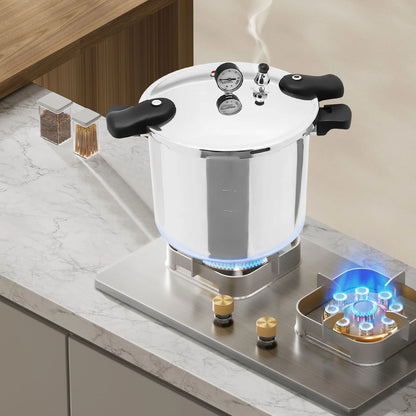 22L Thickened Explosion-Proof Pressure Cooker with Pressure Gauge and Safety Valve