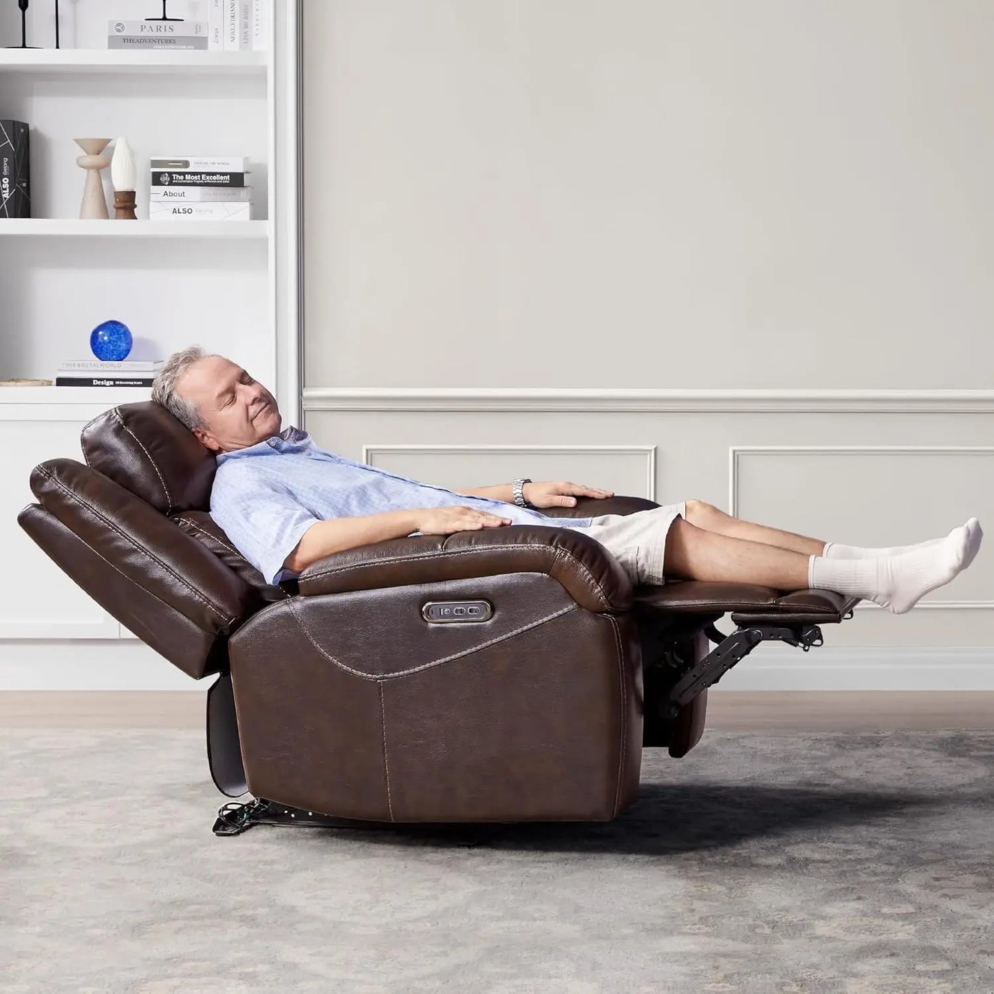 Genuine Leather Power Recliner