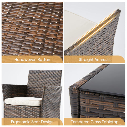 JHK 3 Pieces Outdoor Patio Furniture Set