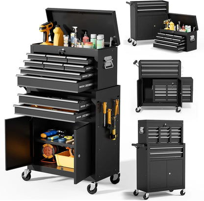 10-Drawer Rolling Tool Chest with Wheels
