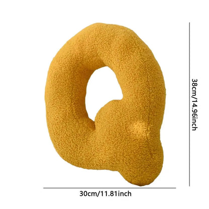 Soft Initial Throw Cushion Plush English Alphabet