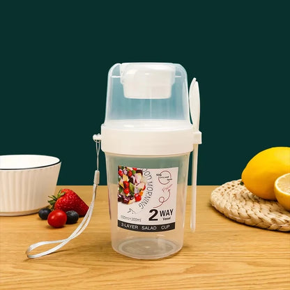 Breakfast Cup Salad Cups Portable Containers Salad Dressing Holders