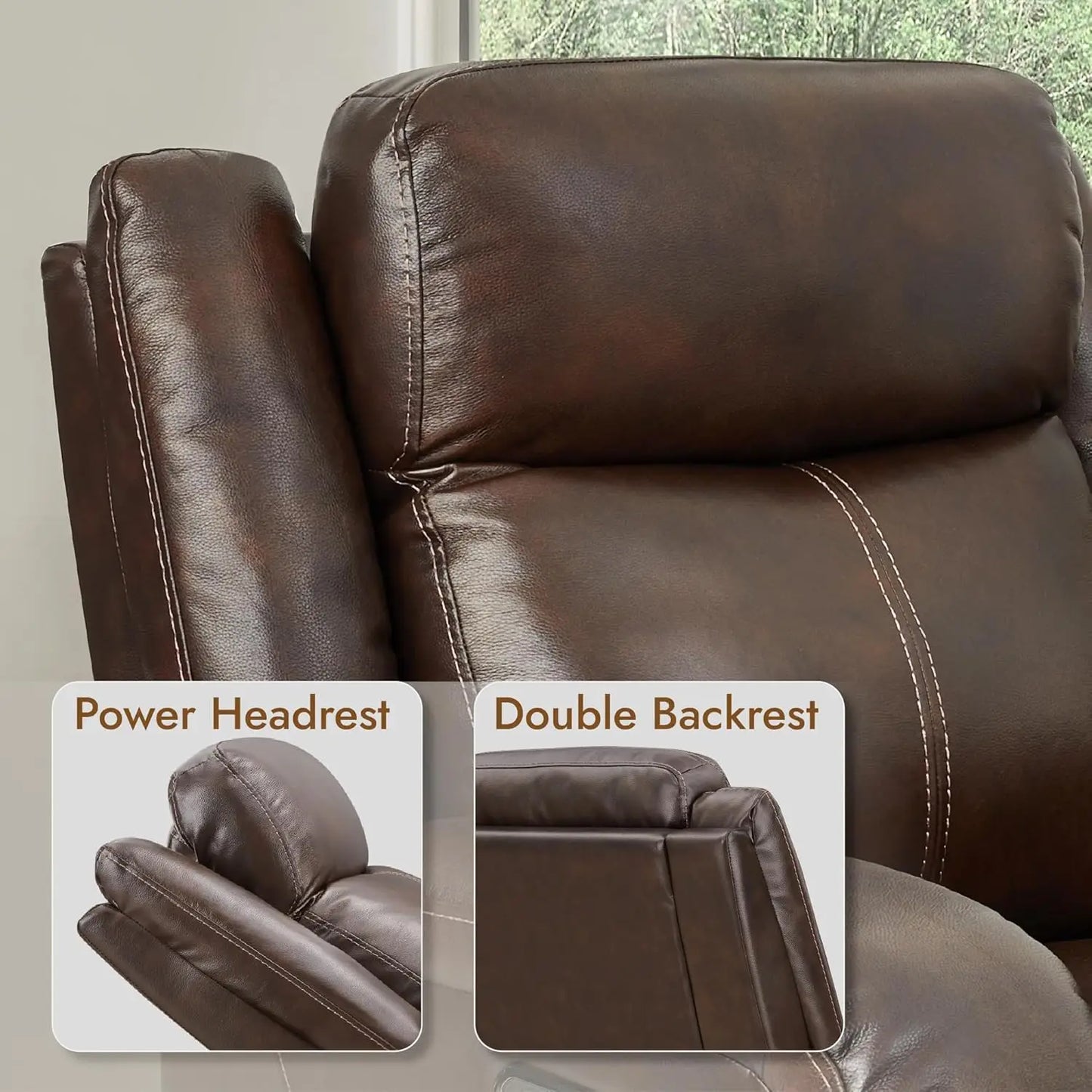 Genuine Leather Power Recliner