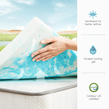 JHK 2-4 Inch Memory Foam Soft Mattress Topper