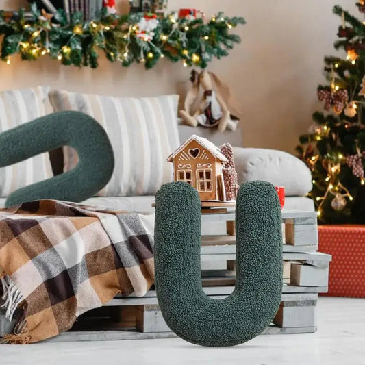 Soft Initial Throw Cushion Plush English Alphabet