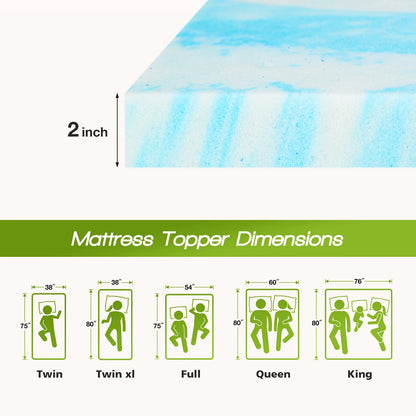 JHK 2-4 Inch Memory Foam Soft Mattress Topper