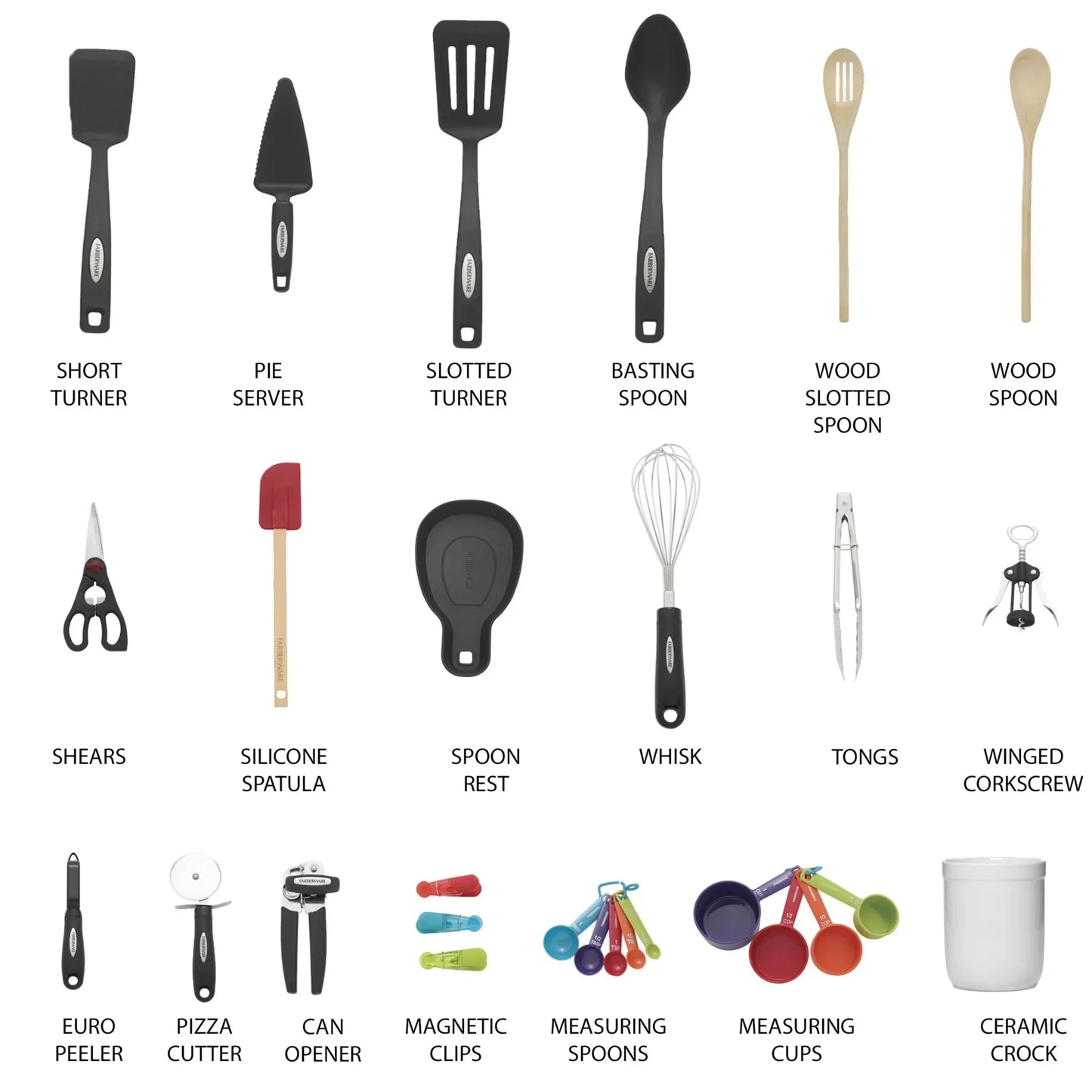28-Piece Multicolor Kitchen Utensil Set