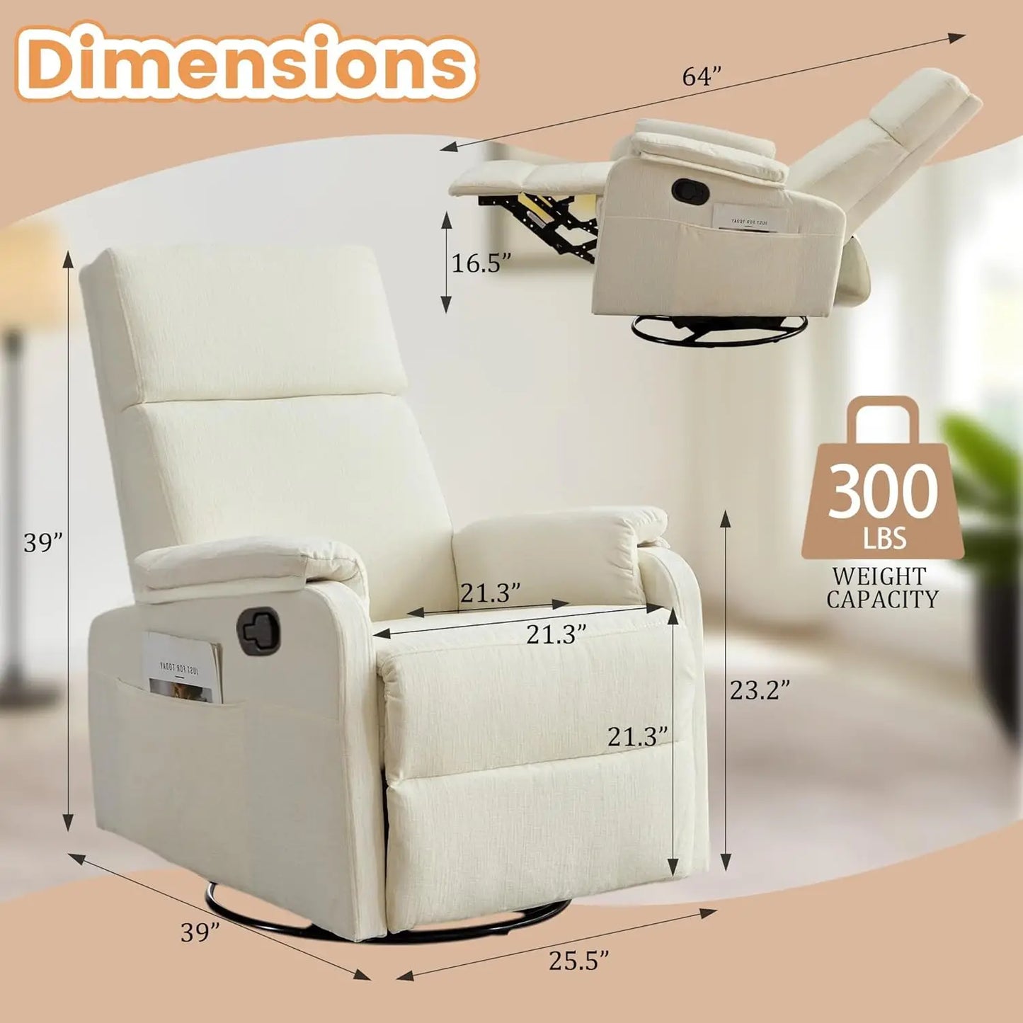 Swivel Rocking Recliner Chair