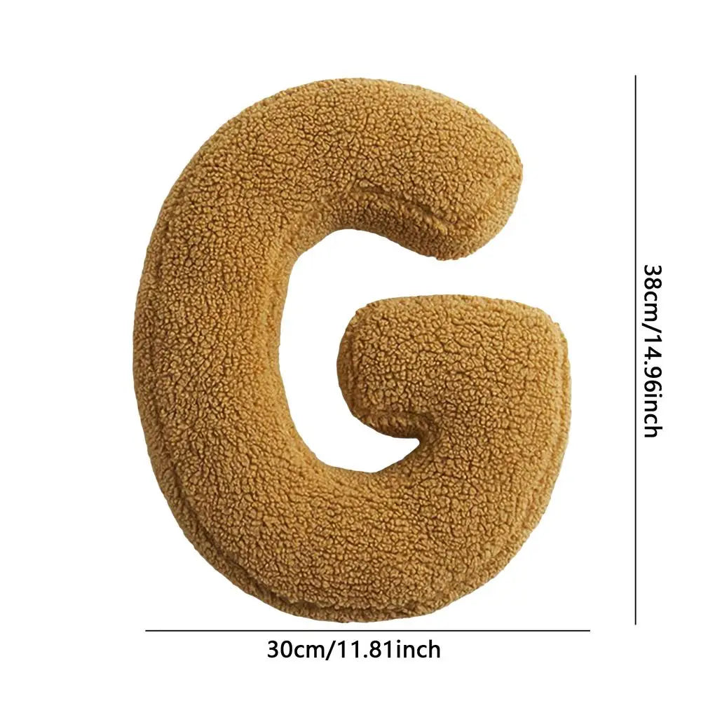 Soft Initial Throw Cushion Plush English Alphabet