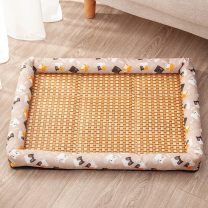 Summer Medium Cat Sleeping Mat Cooling Breathable Small Dog Bed
