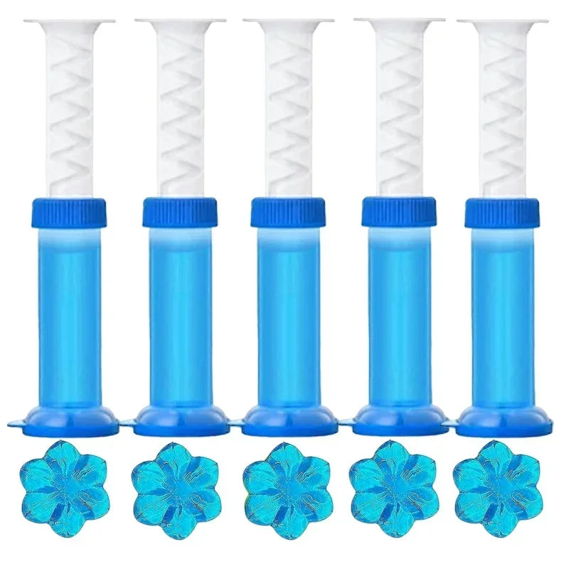 10/1pcs Flower Toilet Cleaner Gel Syringe