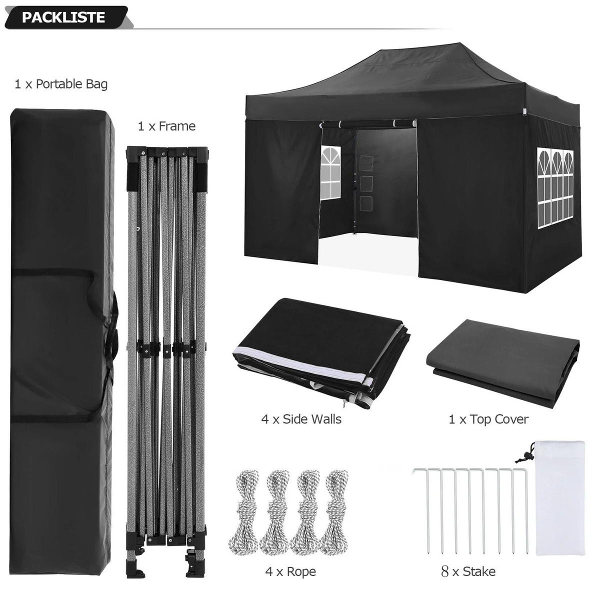 10x15 Heavy Duty Pop up Canopy Ten
