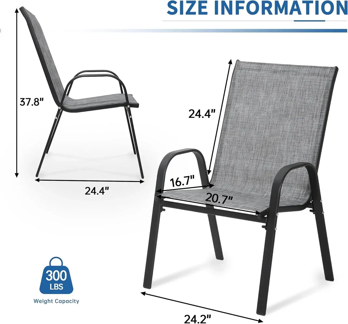 Patio Chairs Set of 8