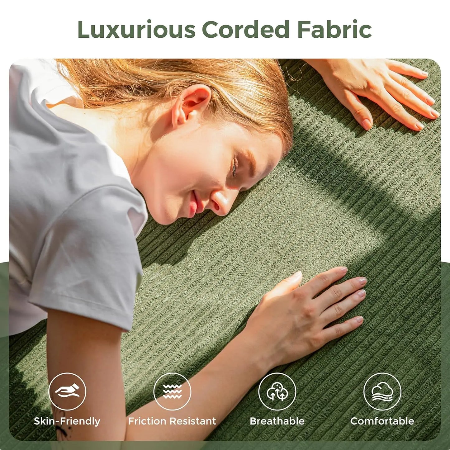 64in Foldable Loveseat Sofa Bed 4-in-1 Recliner Sleeper