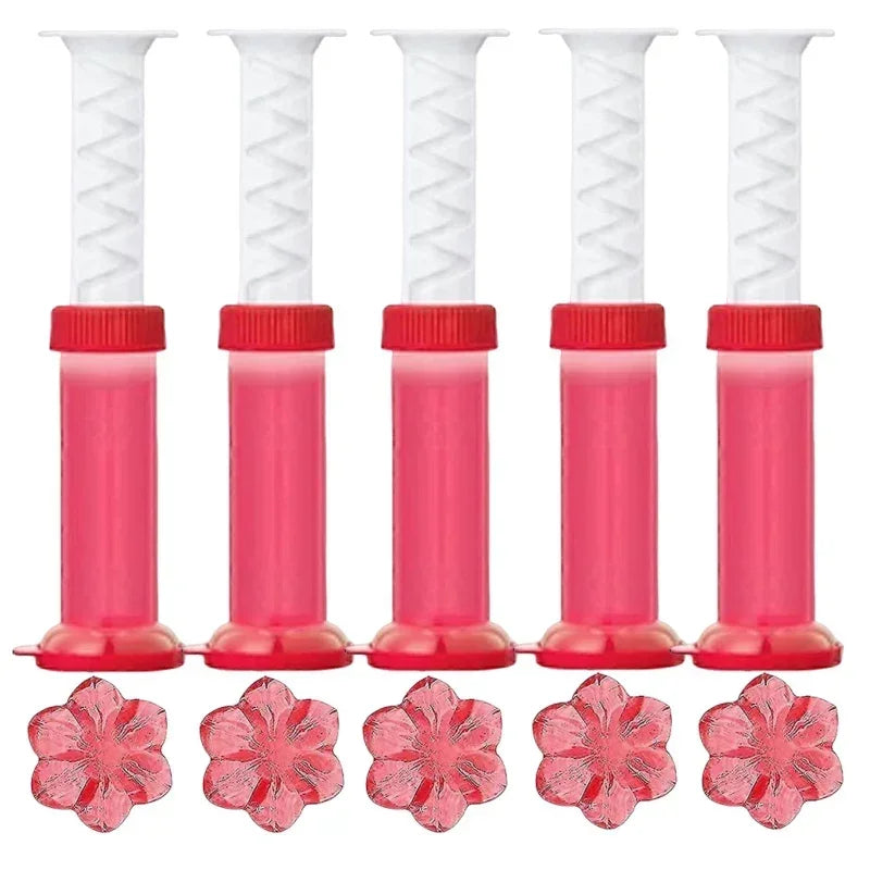 10/1pcs Flower Toilet Cleaner Gel Syringe