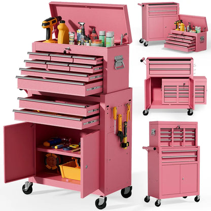 10-Drawer Rolling Tool Chest with Wheels