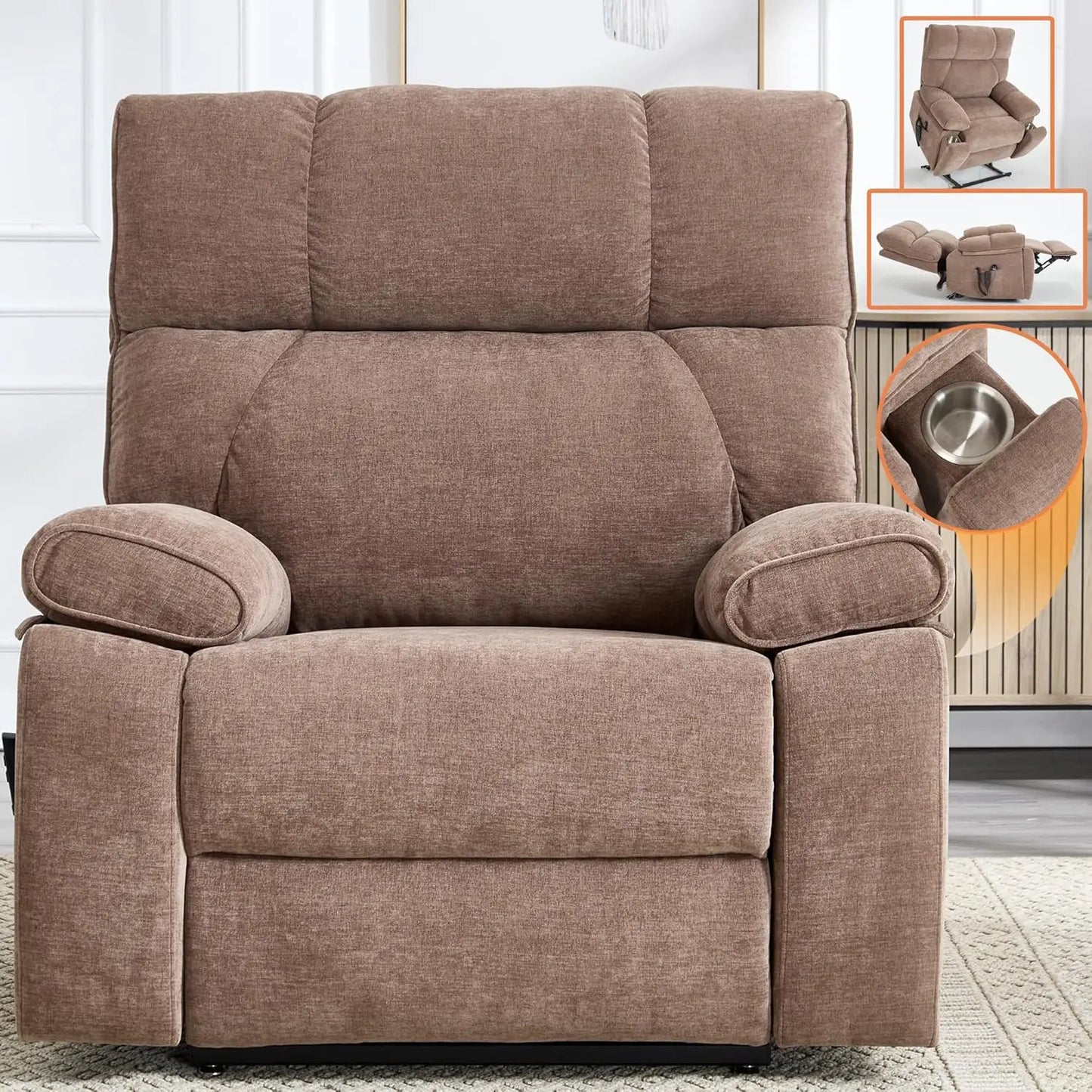 Extra Large Dual Motor Power Lift Recliner Chair