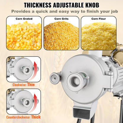 SucceBuy Electric Grain Mill 3000W Spice Grinder