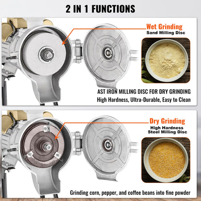 SucceBuy Electric Grain Mill 3000W Spice Grinder