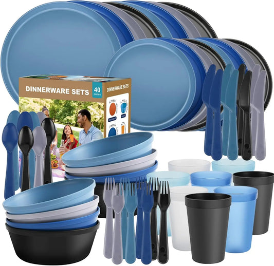 40-Piece Dinnerware Set for 8, Microwave Safe