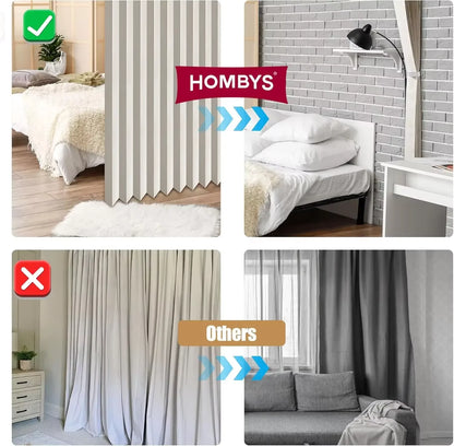 Privacy Folding Door Curtain Double Sided Magnet Design