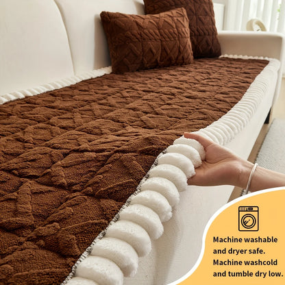 1pc Thickened Polyester Soft Quilted Sofa Cushion