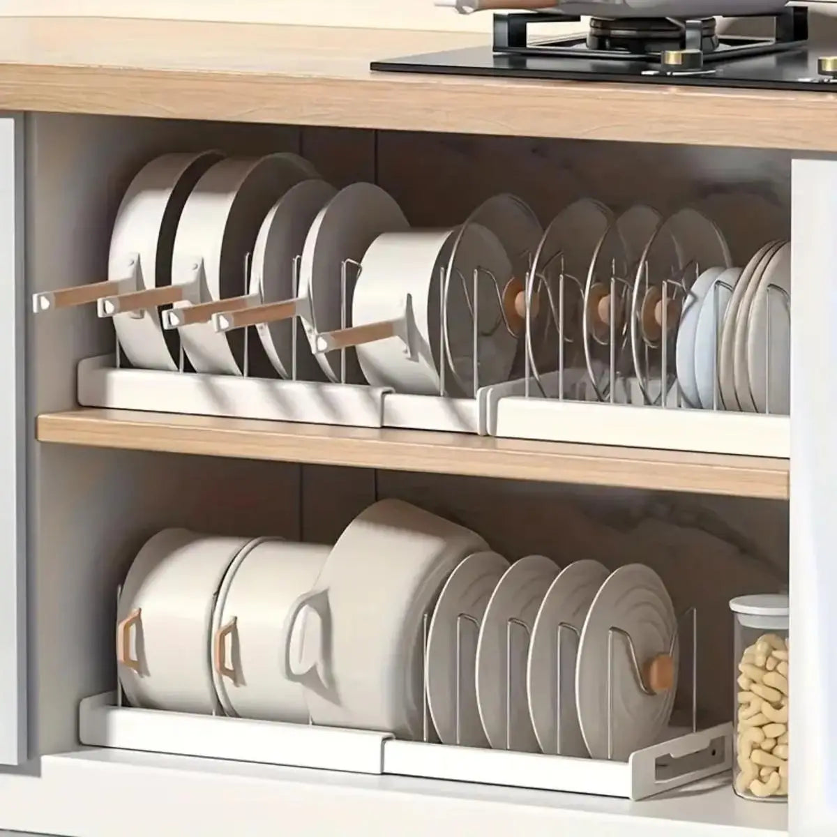 Expandable Kitchen Pot Pan Organizer
