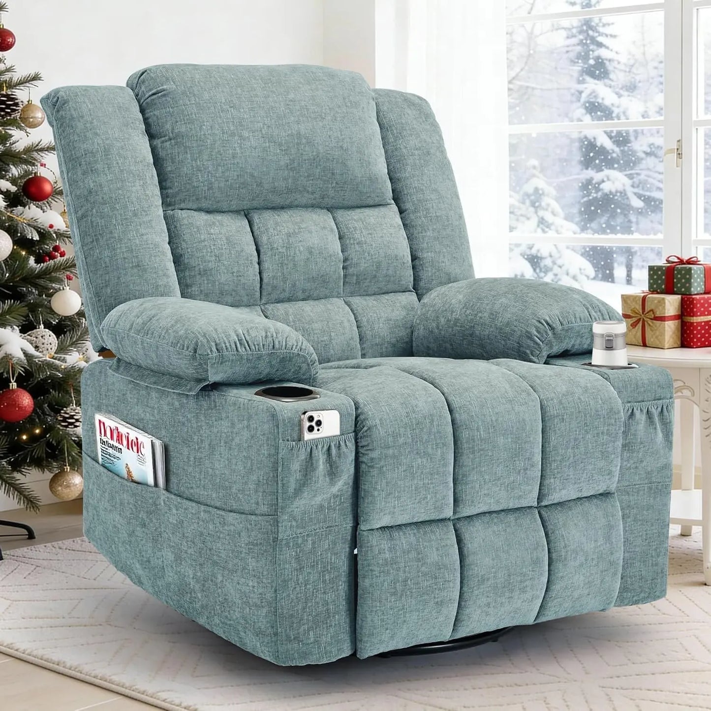360° Swivel Rocker Recliner for Adults