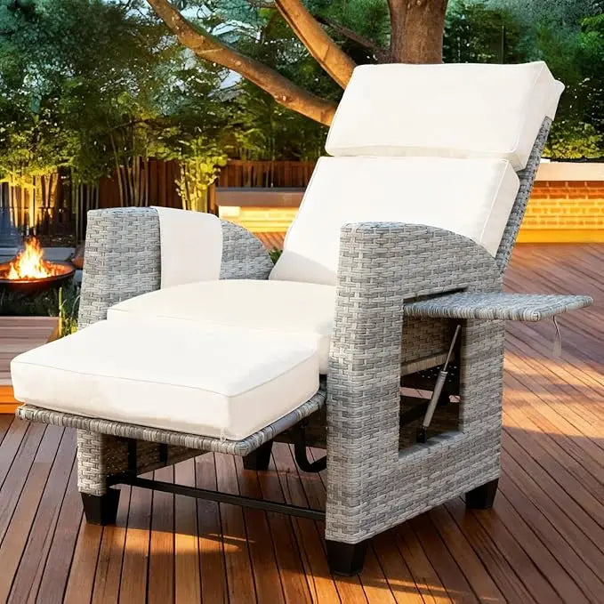 Outdoor Wicker Recliner Chair