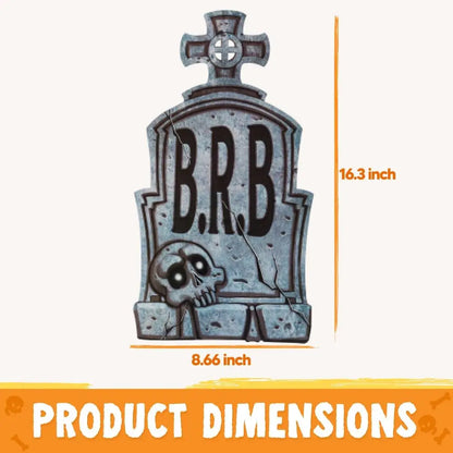 16" 9 Pcs Halloween Tombstones Decorations Outdoor Graveyard Decor