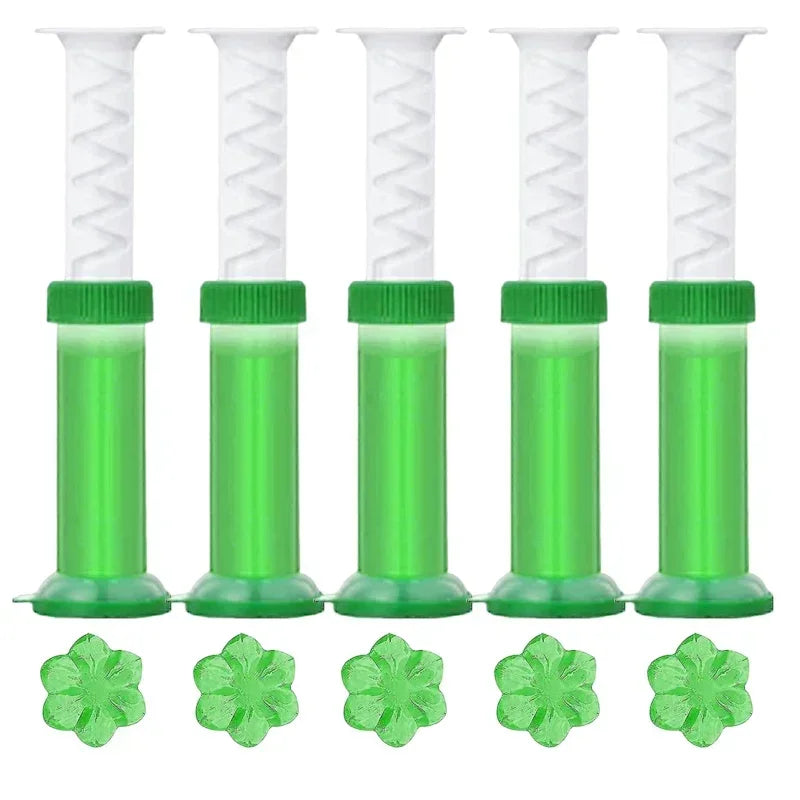 10/1pcs Flower Toilet Cleaner Gel Syringe