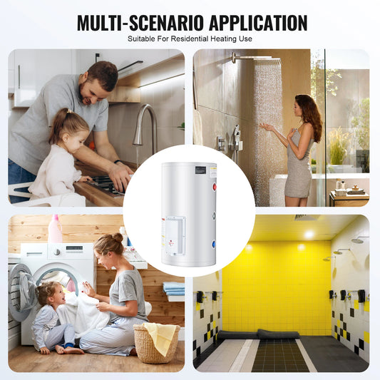 SucceBuy Electric Water Heater 40/70L Tank Instant Hot Water Heater