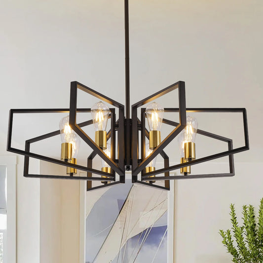 8-Light Chandelier Adjustable Height
