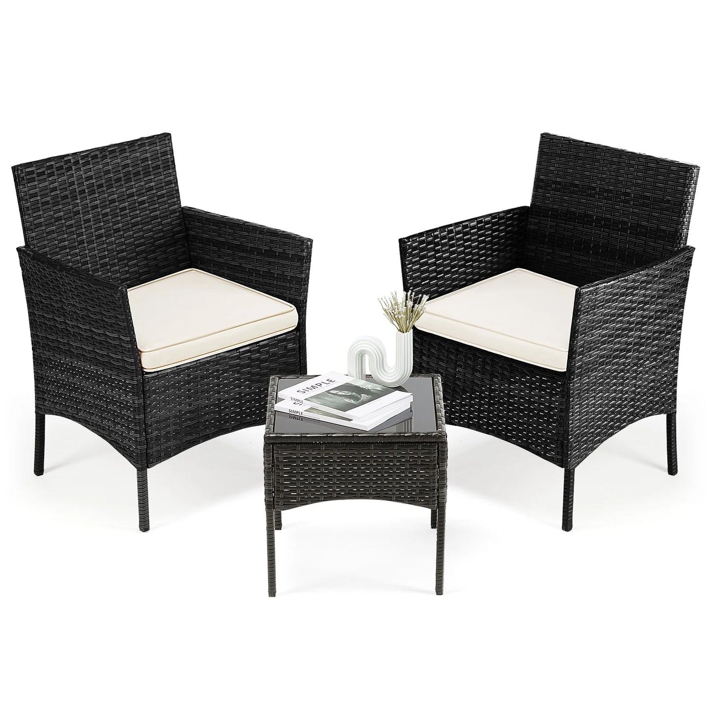 JHK 3 Pieces Outdoor Patio Furniture Set