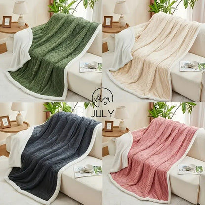 1pc Jacquard Sherpa Weighted Blanket 8lbs for Adults