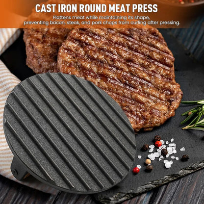 Smashed Burger Press with Wood Handle
