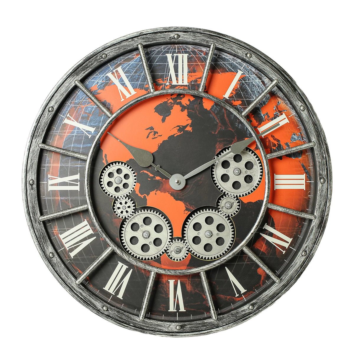 TIMESS 15/18inch Vintage Gear Wall Clock