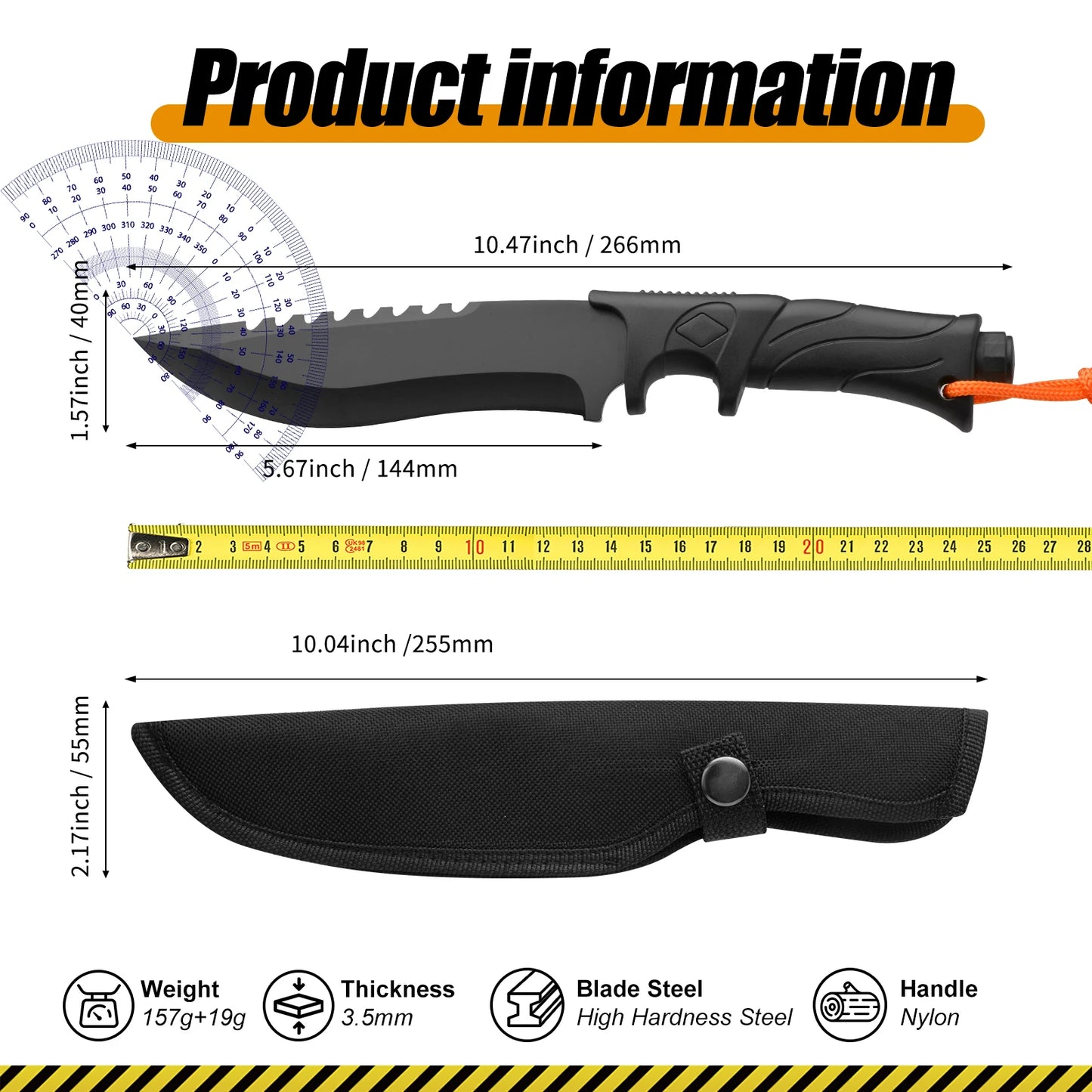 Damascus Advanced Straight Knife, Fixed Blade