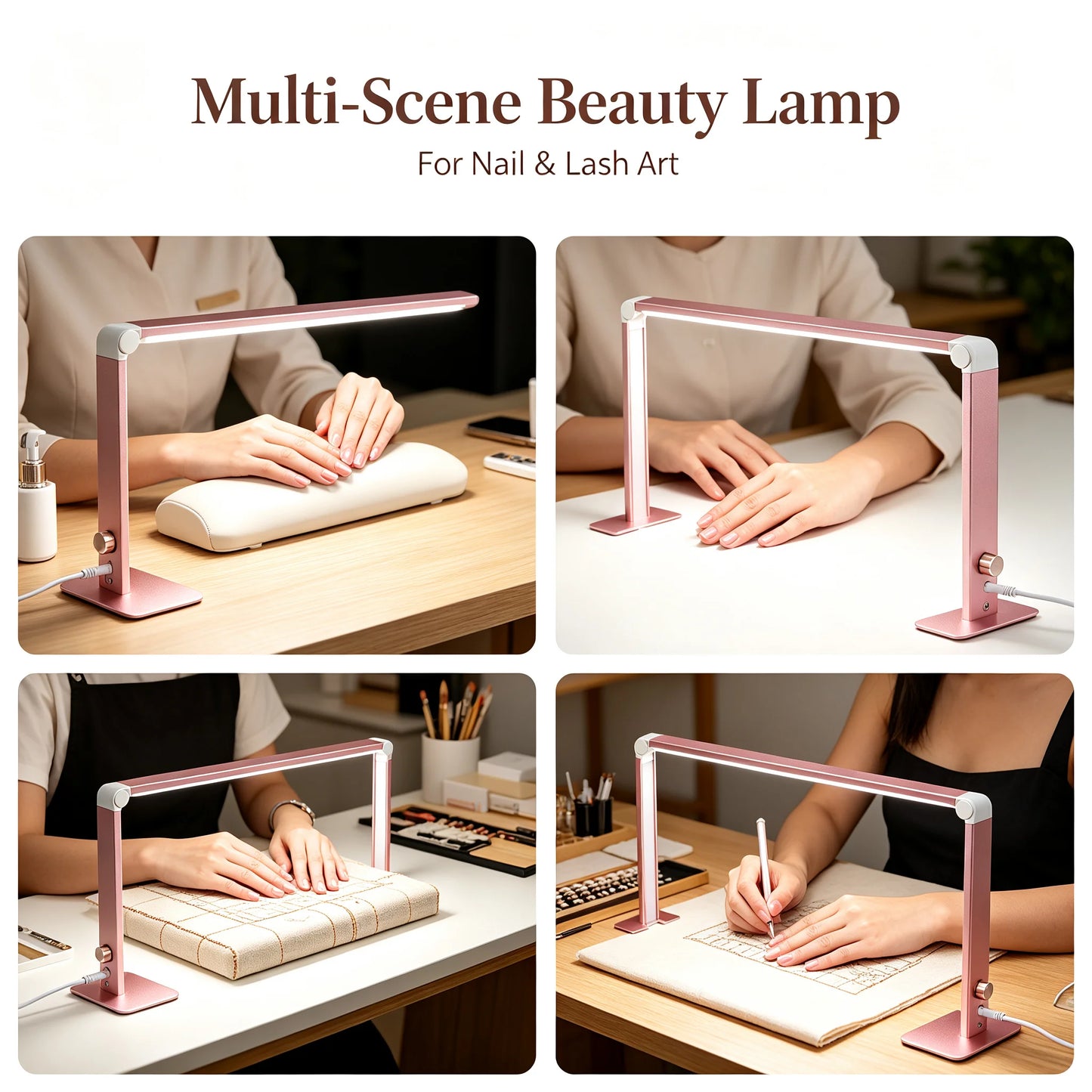 Square Foldable LED Nail Desk Lamp 36W