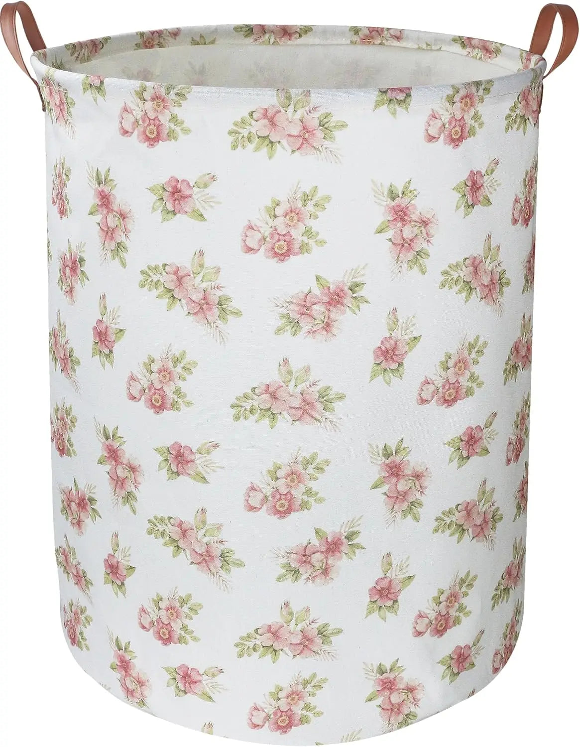 Pink Flower Laundry Hamper