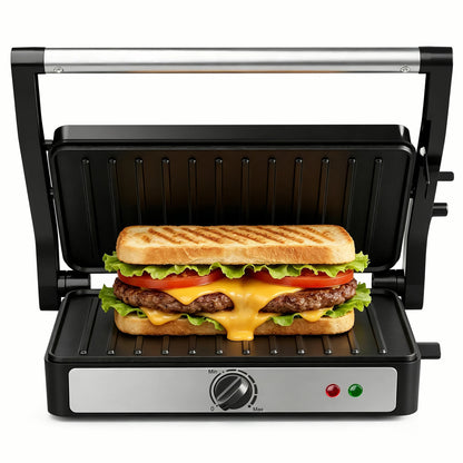 2-Slice Sandwich Maker, 900W Indoor Grill & Panini Press
