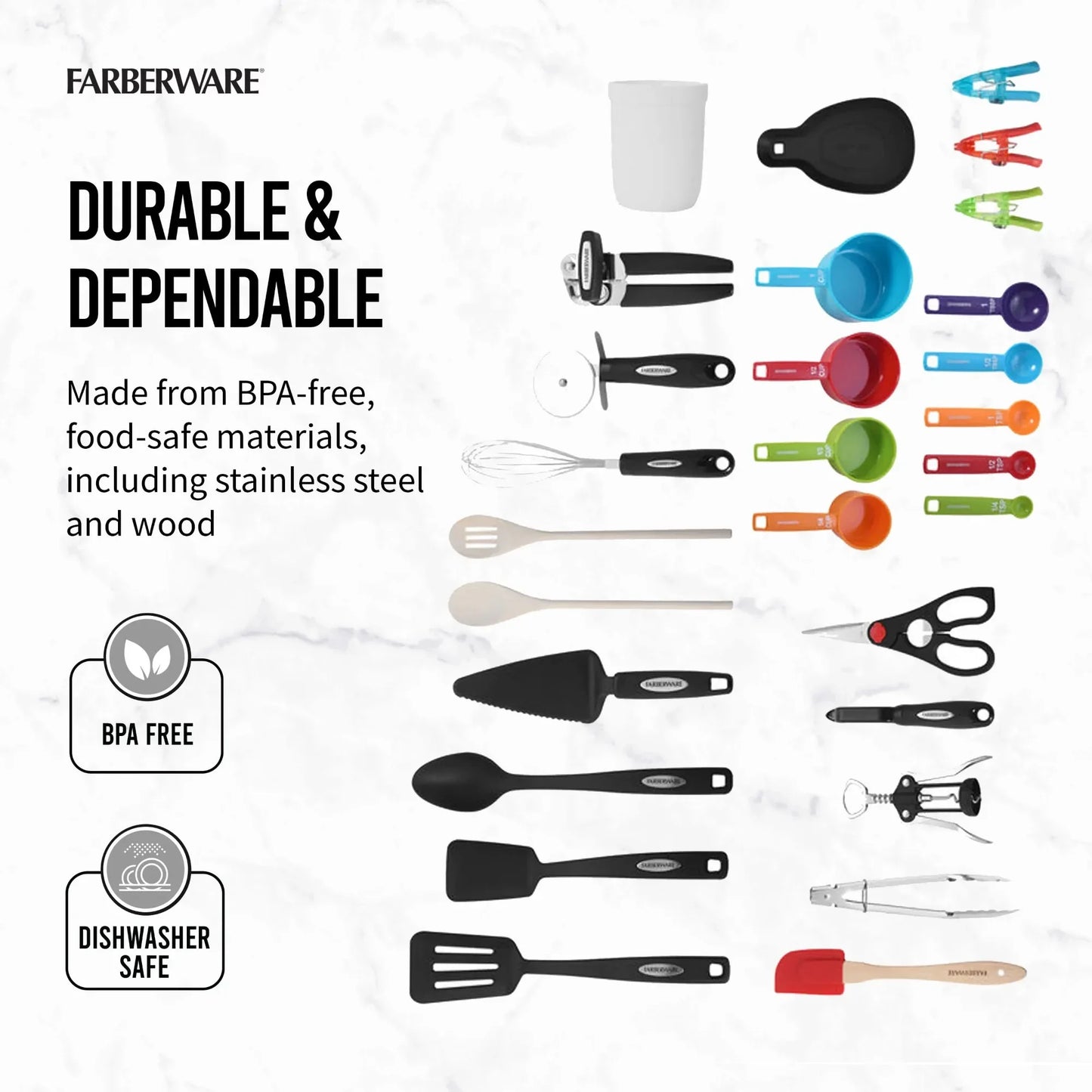 28-Piece Multicolor Kitchen Utensil Set