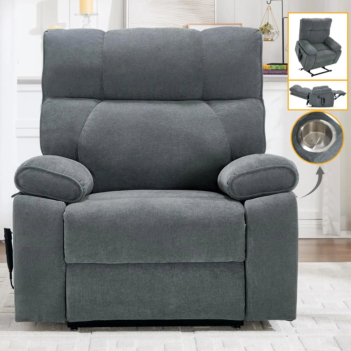 Extra Large Dual Motor Power Lift Recliner Chair