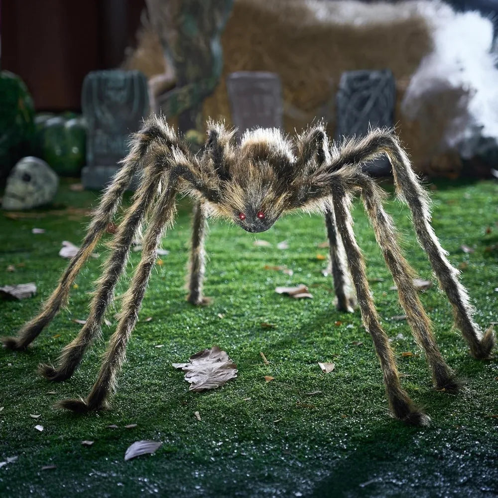 Large Giant Spider Halloween Outdoor Decorations Scary Large Spider(Standing Height Is 15 Inches)